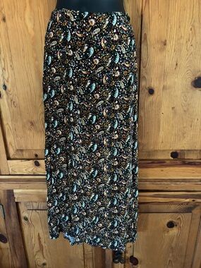 Chelsea & Theodore rayon paisley print maxi skirt Sz Sm